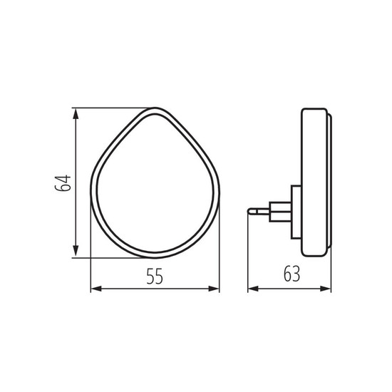 Kanlux LED Nachtlicht Ulov 0,5W warmweiss 3000K dimmbar Weiß 37396