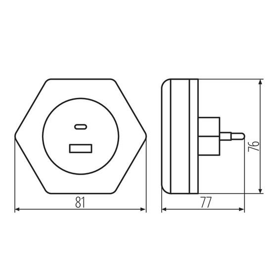 Kanlux LED Nachtlicht Bola warmweiss 3000K Weiß 37397