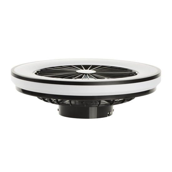 Kanlux LED Deckenleuchte mit Ventilator Plave 48W CCT warm-/neutral-/tageslichtweiss 3000K/4000K/6500K Fernbedienung Schwarz Weiß Ø48,5cm 38033