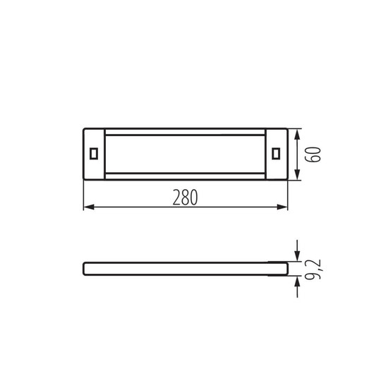 Kanlux LED Unterbauleuchte Daxa 5W CCT warm-/neutral-/tageslichtweiss 3000K/4000K/5500K dimmbar mit Sensor Weiß Aluminium 38122