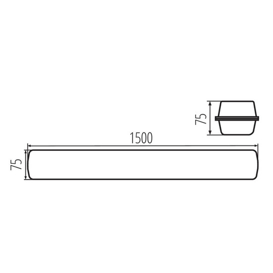 Kanlux LED Feuchtraumleuchte MAH Pro 52W einstellbar neutralweiss 4000K IP66 Grau 150cm 38141