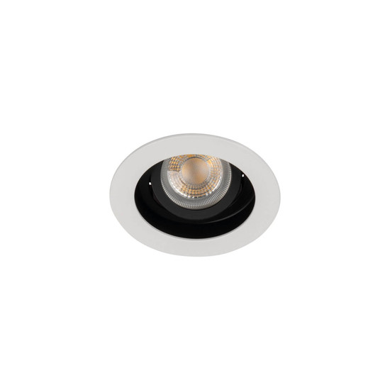 Kanlux Einbaurahmen Aret GU10/GU5,3 Weiß Schwarz Aluminium Ø10cm 38360