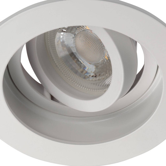 Kanlux Einbaurahmen Aret GU10/GU5,3 Weiß Aluminium Ø10cm 38361