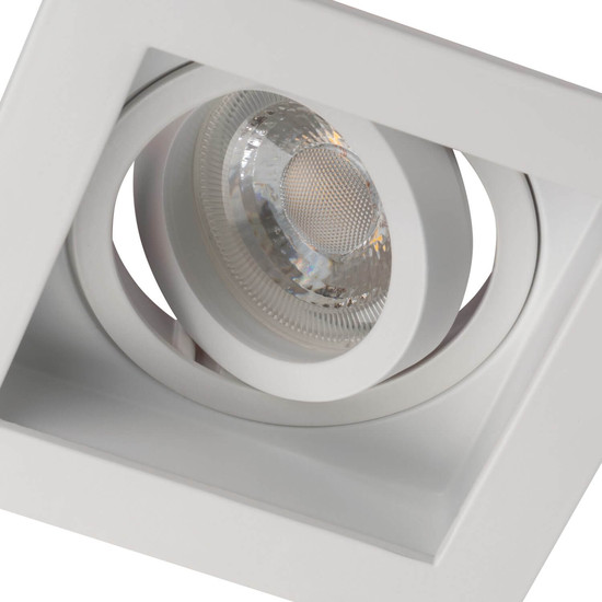 Kanlux Einbaurahmen Aret GU10/GU5,3 Weiß Aluminium 10x10cm 38364