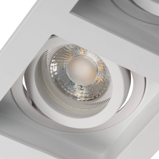 Kanlux Einbaurahmen Aret 2-flammig 2xGU10/GU5,3 Weiß Aluminium 18,5x10cm 38367
