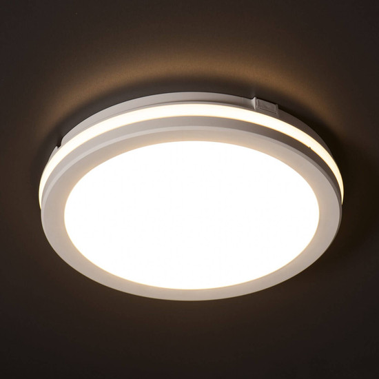 Kanlux LED Deckenleuchte Beno 20W CCT warm-/neutral-/tageslichtweiss 3000K/4000K/6500K IP65 Weiß Ø20cm 38382
