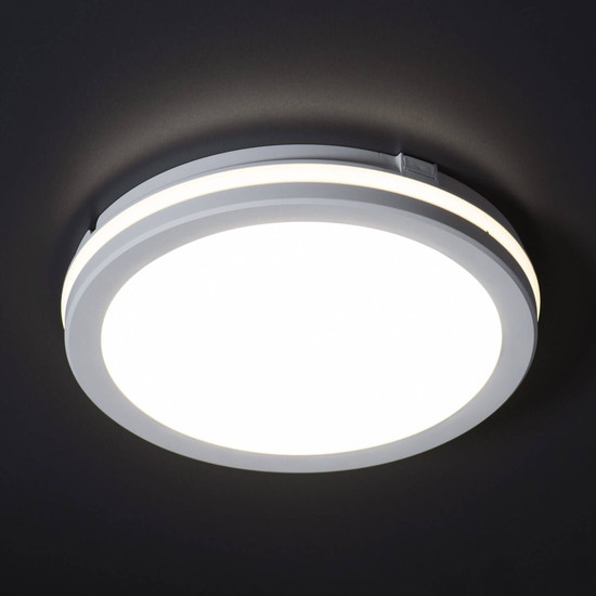 Kanlux LED Deckenleuchte Beno 30W CCT warm-/neutral-/tageslichtweiss 3000K/4000K/6500K IP65 Weiß Ø30cm 38384
