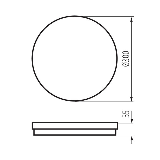 Kanlux LED Deckenleuchte Beno 30W CCT warm-/neutral-/tageslichtweiss 3000K/4000K/6500K IP65 Weiß Ø30cm 38384