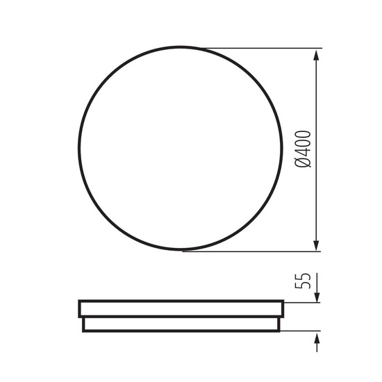 Kanlux LED Deckenleuchte Beno 40W CCT warm-/neutral-/tageslichtweiss 3000K/4000K/6500K IP65 Schwarz Ø40cm 38387