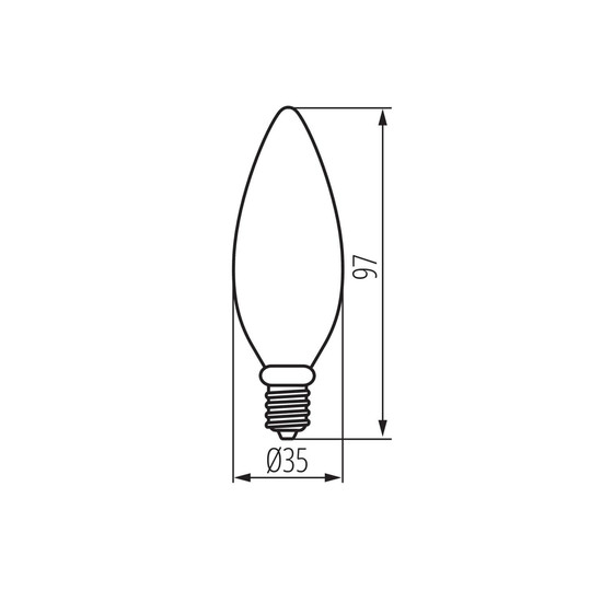 Kanlux LED Filament Kerze XLED E14 C35 7W 1055lm tageslichtweiss 6500K 38418