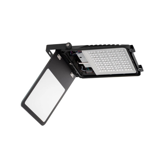 Kanlux LED Fluter Agor 200W einstellbar CCT warm-/neutral-/tageslichtweiss 3000K/4000K/6000K IP65 Schwarz Metall 38429