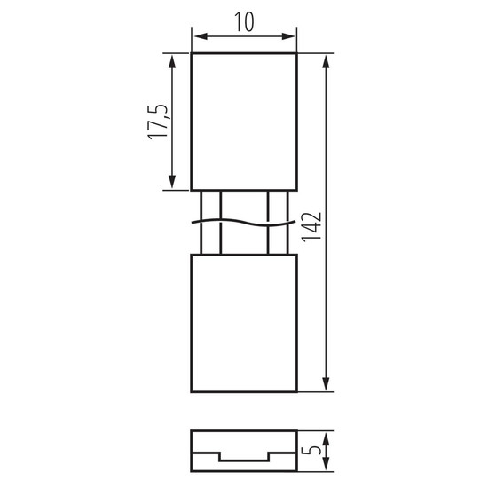 Kanlux Verbinder für LED Streifen einfarbig 8mm Verbindungskabel 38471