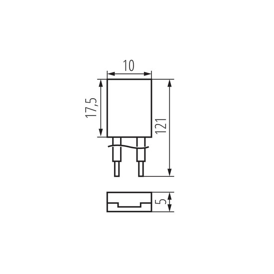 Kanlux 2x Einspeiseverbinder für LED Streifen einfarbig 8mm mit Kabel 38478