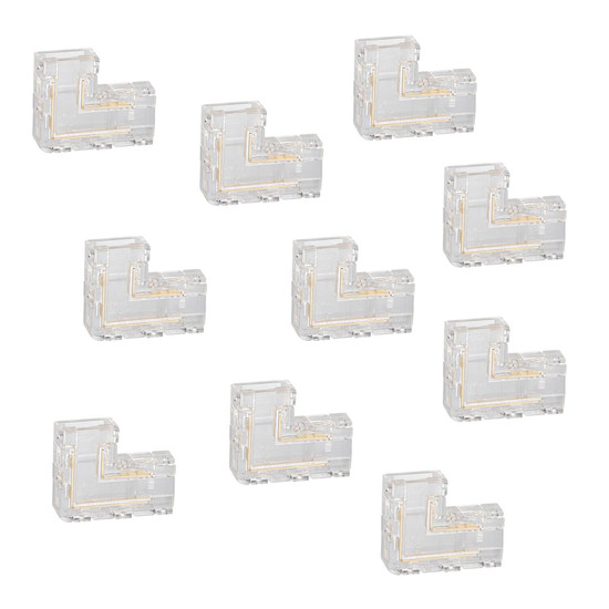 Kanlux 2x Verbinder für LED Streifen einfarbig 8mm L-Form 38479