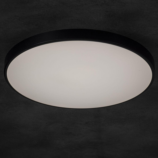 Kanlux LED Deckenleuchte S Plafon 20W CCT warm-/tageslichtweiss 3000-6500K dimmbar WLAN App Schwarz Ø39cm 38610