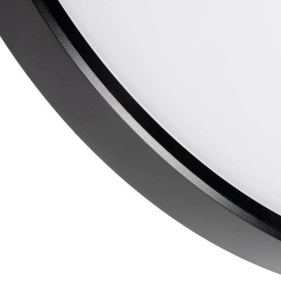 Kanlux LED Deckenleuchte S Plafon 20W CCT warm-/tageslichtweiss 3000-6500K dimmbar WLAN App Schwarz Ø39cm 38610
