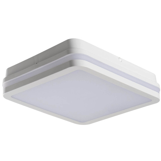 Kanlux LED Deckenleuchte Beno eckig 30W einstellbar CCT warm-/neutralweiss 3000K/3500K/4000K IP65 Weiß 26x26cm 38782