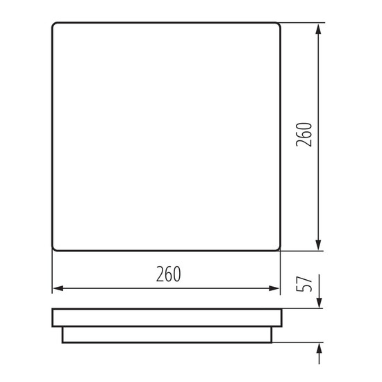 Kanlux LED Deckenleuchte Beno eckig 30W einstellbar CCT warm-/neutralweiss 3000K/3500K/4000K IP65 Weiß 26x26cm 38782