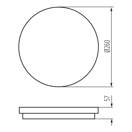 Kanlux LED Deckenleuchte Beno rund 30W einstellbar CCT warm-/neutralweiss 3000K/3500K/4000K IP65 Graphit Ø26cm 38783