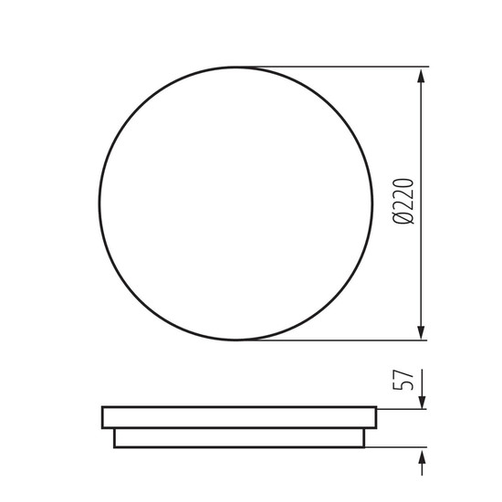 Kanlux LED Deckenleuchte Beno rund 18W einstellbar CCT warm-/neutralweiss 3000K/3500K/4000K IP65 Graphit Ø22cm 38789