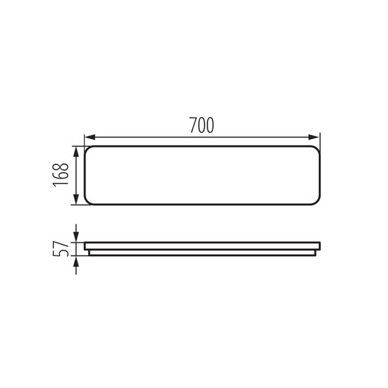 Kanlux LED Langfeldleuchte Lincea 24W einstellbar CCT warm-/neutral-/tageslichtweiss 3000K/4000K/6500K Weiß Stahl 70x17cm 38795