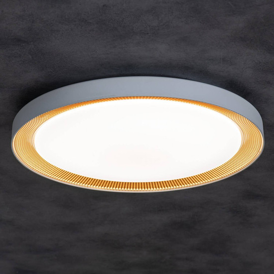 Kanlux LED Deckenleuchte Anbar 37W CCT warm-/tageslichtweiss 3000-6500K Fernbedienung Weiß Bronze Stahl Ø55cm 38930