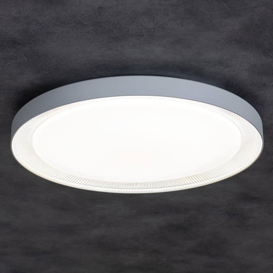 Kanlux LED Deckenleuchte Anbar 37W CCT warm-/tageslichtweiss 3000-6500K Fernbedienung Weiß Stahl Ø55cm 38931