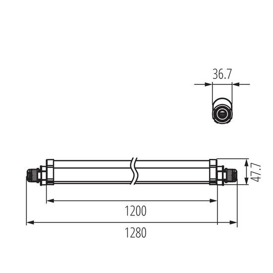 Kanlux LED Feuchtraumleuchte TP Slim 40W neutralweiss 4000K IP65 durchgangsverdrahtet Weiß 124cm 38942