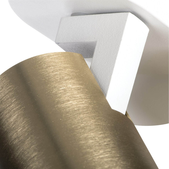 Kanlux Deckenstrahler Laurin 3-flammig 3xGU10 Weiß Gold Aluminium 33,5cm 38966