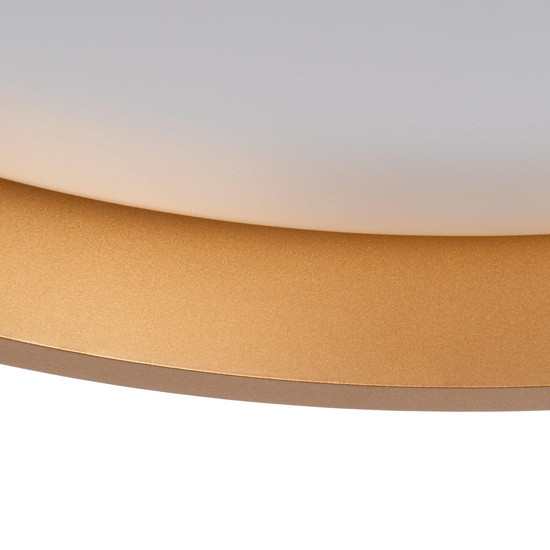 Kanlux LED Deckenleuchte Soln 25W CCT warm-/tageslichtweiss 2700-6500K 90Ra dimmbar Fernbedienung Weiß Gold Metall Ø38cm 39110