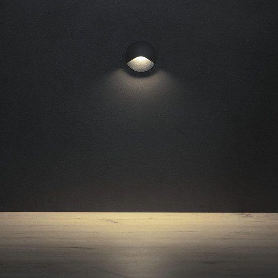 Kanlux LED Wandeinbauleuchte Exin 2,5W neutralweiss 4000K IP65 Grau Aluminium Ø8cm 39134