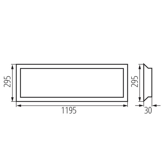 Kanlux LED Panel Blingo 40W neutralweiss 4000K 90Ra UGR19 Weiß Stahl 119,5x29,5cm 39171