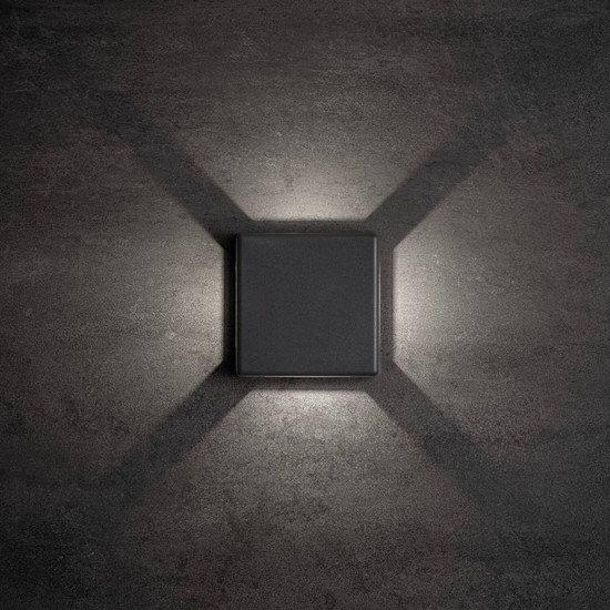 Kanlux LED Außenwandleuchte Refazi flach 6W neutralweiss 4000K IP54 Graphit 39181