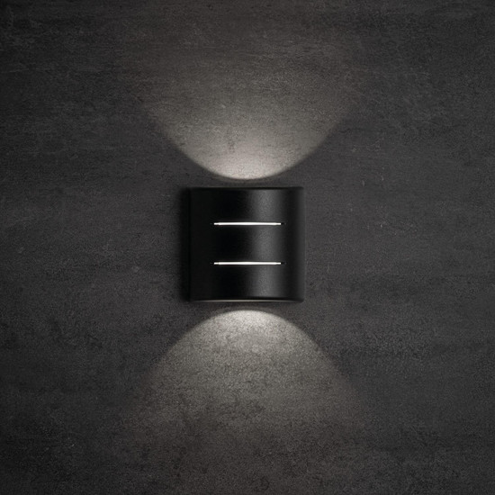 Kanlux LED Außenwandleuchte Refazi halbrund 6W neutralweiss 4000K IP54 Schwarz 39185