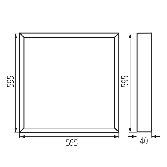 Kanlux LED Panel Aufbau Blingo 40W CCT warm-/neutral-/tageslichtweiss 3000K/4000K/6500K 90Ra UGR19 Weiß Stahl 59,5x59,5cm 39231