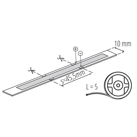 Kanlux LED Streifen 5m LCOB 14W/m 24V warmweiss 3000K 90Ra dimmbar IP65 10mm 39413