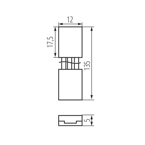 Kanlux Verbinder für LED Streifen CCT 10mm Verbindungskabel 39528