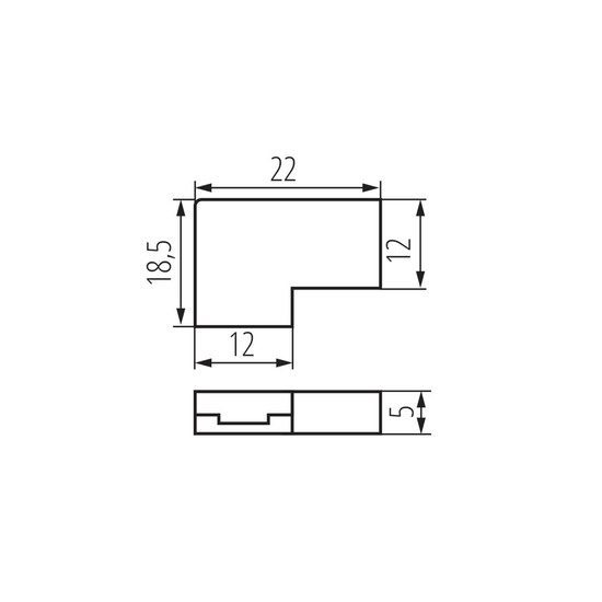 Kanlux Verbinder für LED Streifen CCT 10mm L-Form 39529