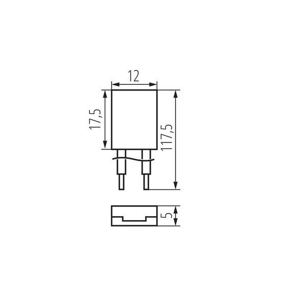 Kanlux Einspeiseverbinder für LED Streifen einfarbig 10mm mit Kabel 39531