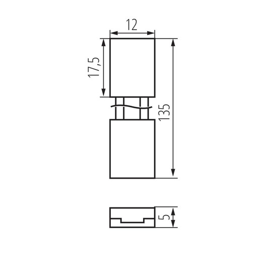 Kanlux Verbinder für LED Streifen einfarbig 10mm Verbindungskabel 39532