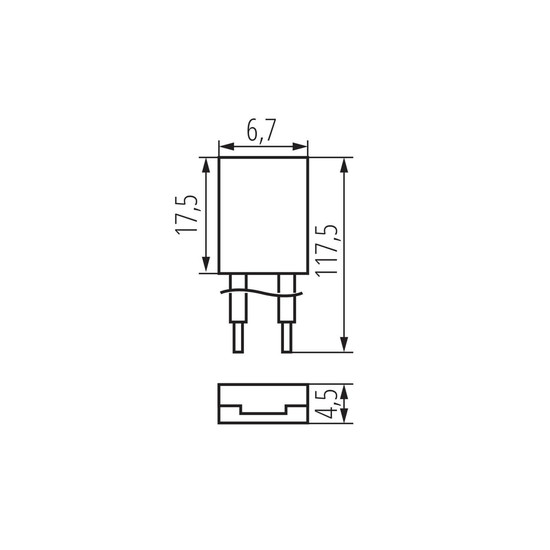 Kanlux Einspeiseverbinder für LED Streifen einfarbig 5mm mit Kabel 39535