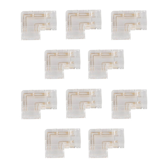 Kanlux 10x Verbinder für LED Streifen RGB 10mm L-Form 39538
