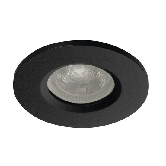 Kanlux Einbaurahmen Talu GU10/GU5,3 IP44 Schwarz Aluminium Ø8cm 39541