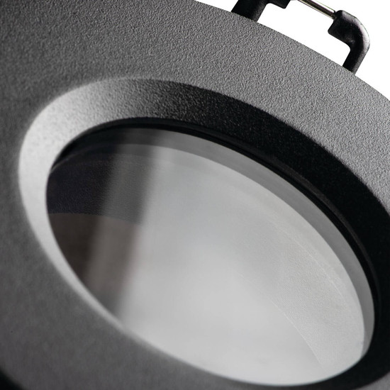 Kanlux Einbaurahmen Talu GU10/GU5,3 IP44 Schwarz Aluminium 39543