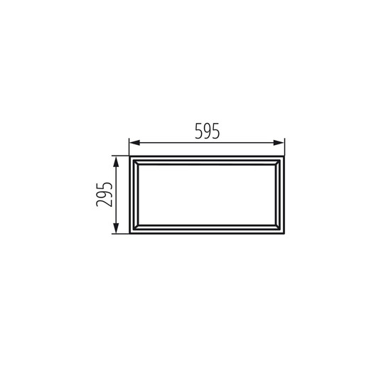 Kanlux 2x Einbaurahmen für LED Panel Sky-V 30x60cm Weiß Stahl 39750
