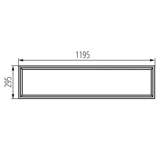 Kanlux Einbaurahmen für LED Panel Sky-V 30x120cm Schwarz Stahl 39757