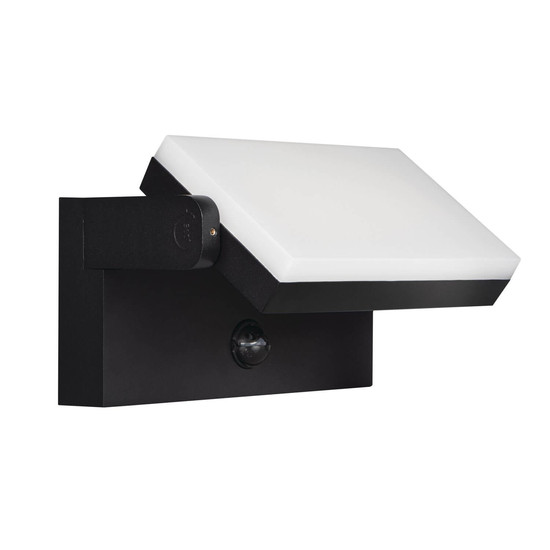 Kanlux LED Außenwandleuchte Xerto 20W CCT warm-/neutral-/tageslichtweiss 3000K/4000K/6500K Bewegungsmelder IP44 Schwarz Aluminium 45819