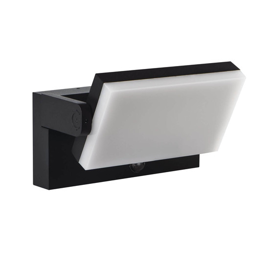 Kanlux LED Außenwandleuchte Xerto 20W CCT warm-/neutral-/tageslichtweiss 3000K/4000K/6500K Bewegungsmelder IP44 Schwarz Aluminium 45819