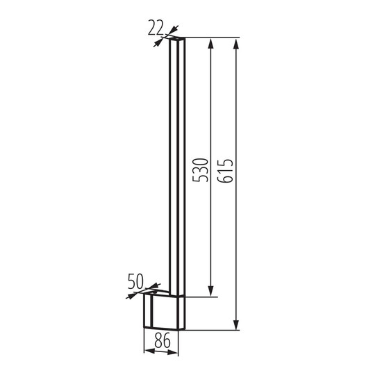 Kanlux LED Außenwandleuchte Yalte 9W CCT warm-/neutral-/tageslichtweiss 3000K/4000K/6500K IP54 Schwarz Aluminium 61,5cm 45870