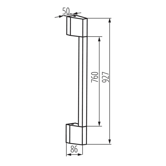 Kanlux LED Außenwandleuchte Yalte 8,5W CCT warm-/neutral-/tageslichtweiss 3000K/4000K/6500K IP54 Doppelmontage Schwarz Aluminium 93cm 45872